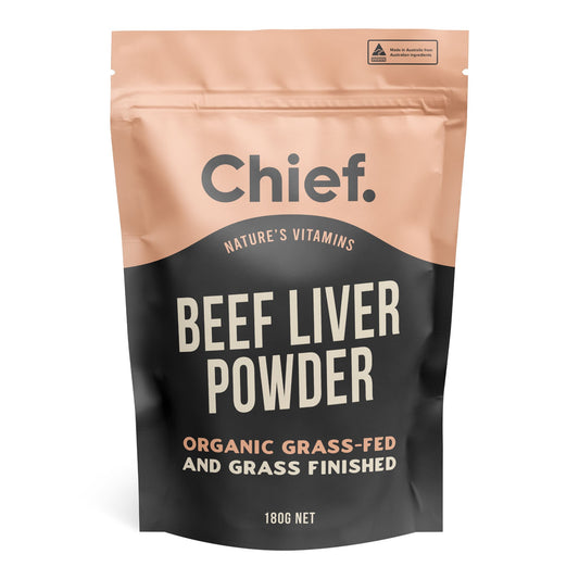 Chief Organic Beef Liver Powder (180g, 90 serves)