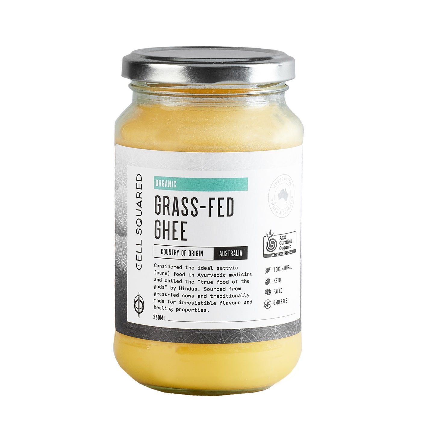 Cell Squared Organic Grass-Fed Ghee 360ml