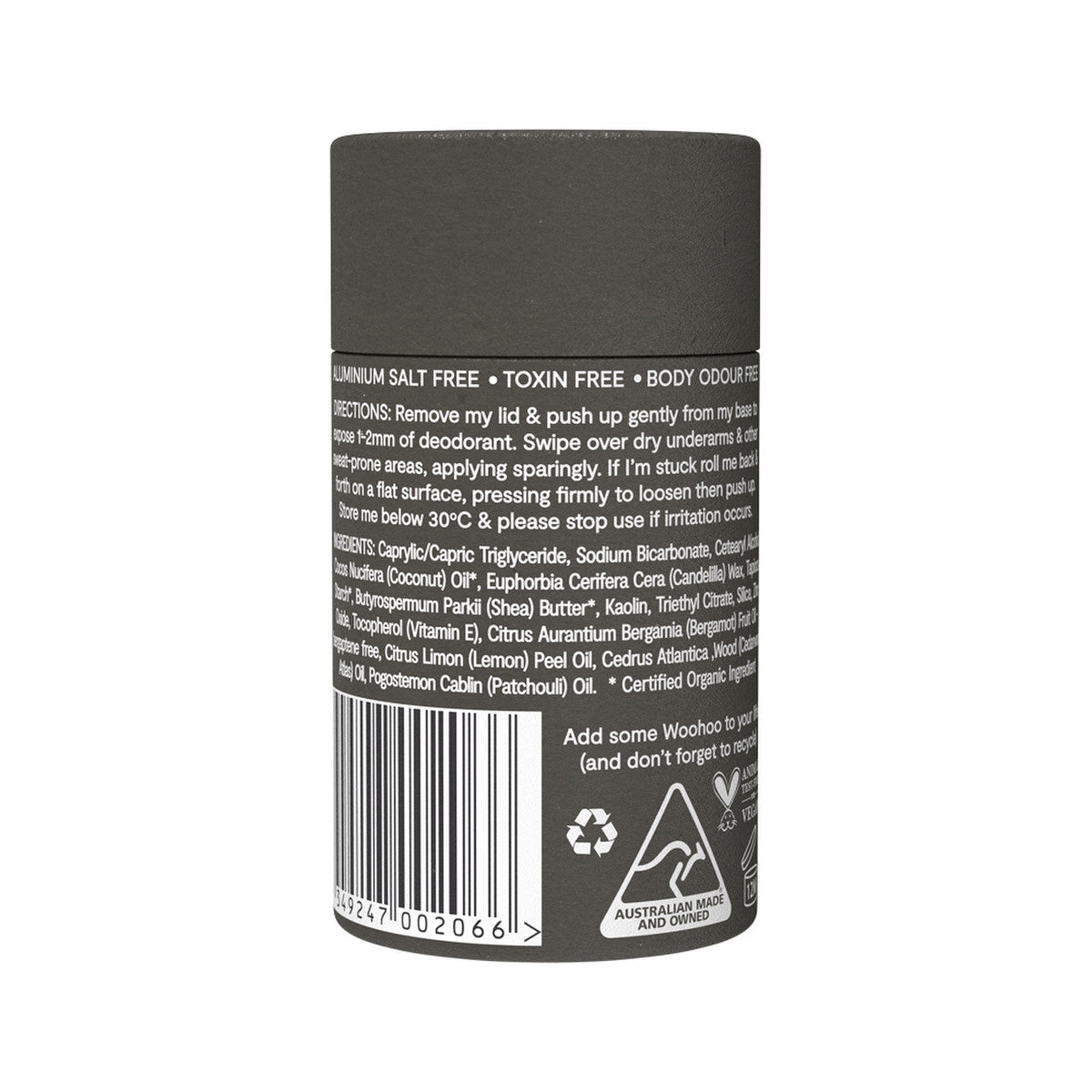 Woohoo Deodorant & Anti-Chafe Stick Tux (Extra Strength) 60g